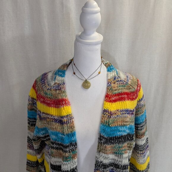 Misslook Size Medium Striped Open Cardigan - Picture 3 of 10